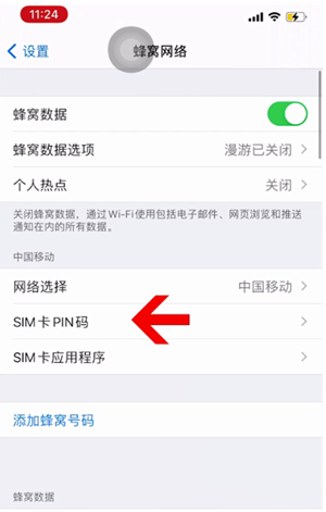 新野苹果14维修网分享如何给iPhone14的SIM卡设置密码 